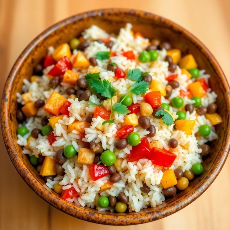 Arroz con Lentejas y Verduras Coloridas - Mr. Cook