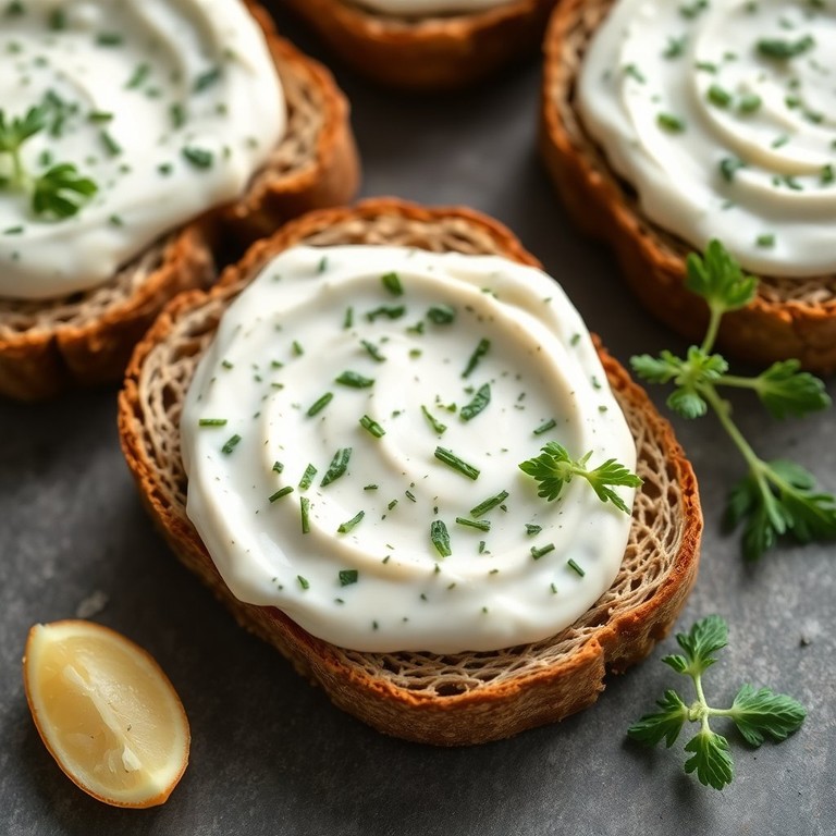 Herzhafter Quarkaufstrich auf Vollkornbrot