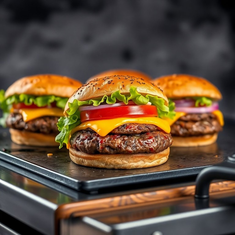 Sappige Hamburgers van de Plancha