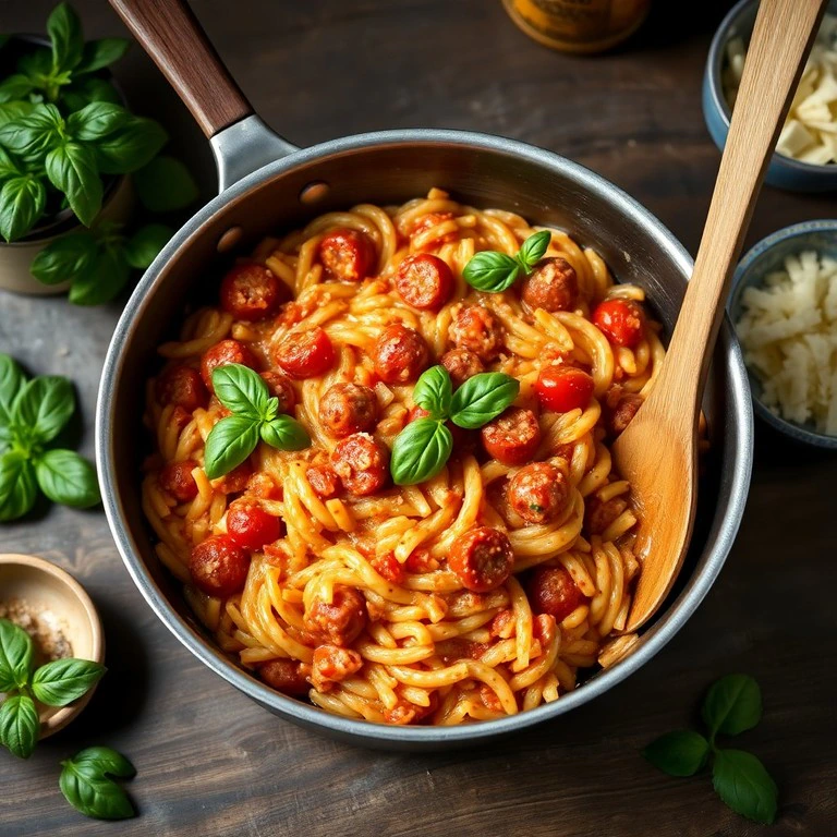 One-Pan Tomato & Sausage Risotto - Mr. Cook