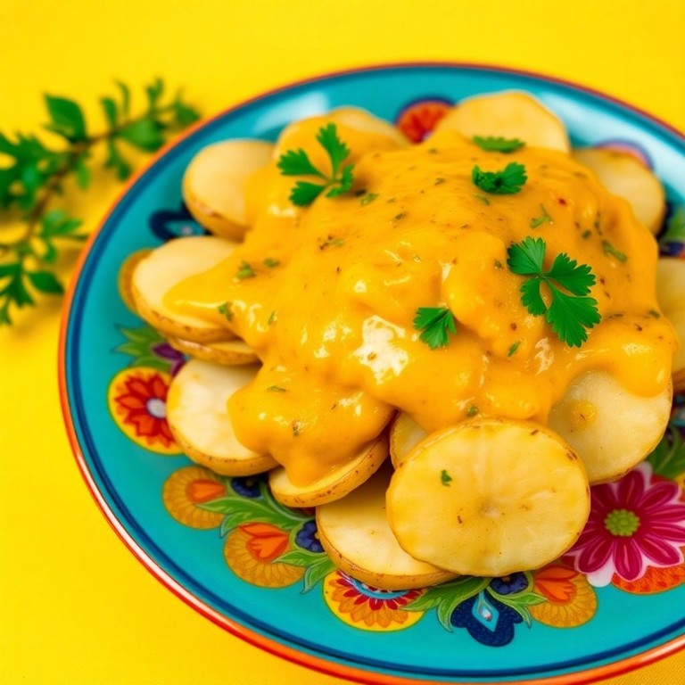 Patatas a la Huancaína Navideñas