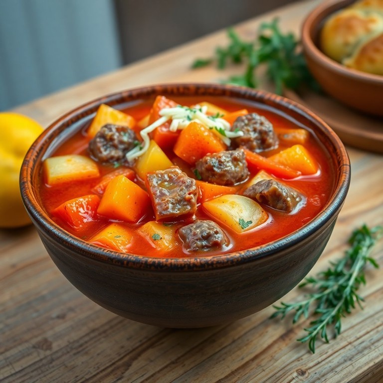 Soupe Paysanne aux Légumes et Fromage