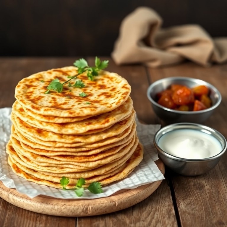 Flaky Maida Parathas