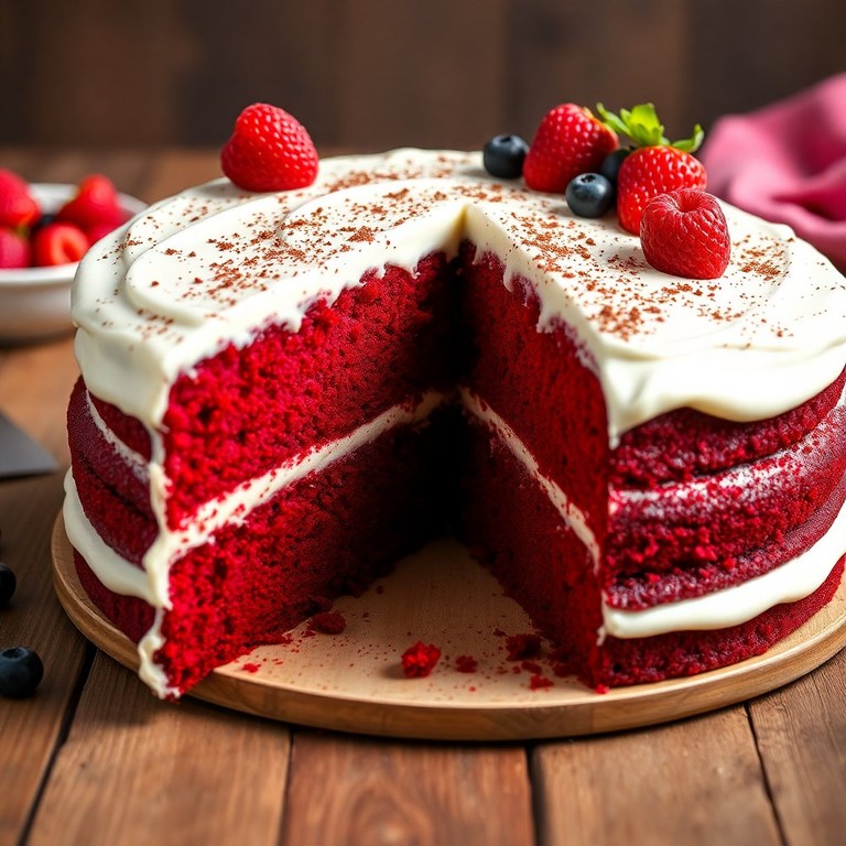 Tarta de Terciopelo Rojo con Crema de Queso
