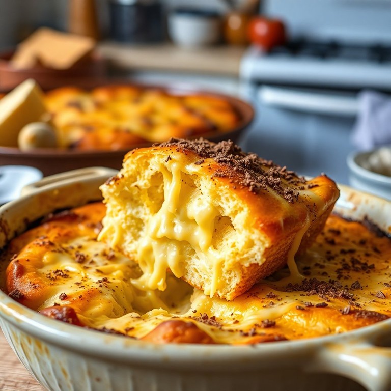 Käse-Brot-Auflauf mit Milch und Kakao - Mr. Cook