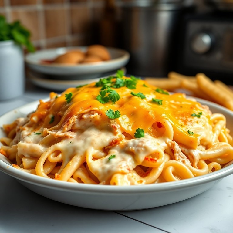 Gratinado de Massa com Frango e Bechamel