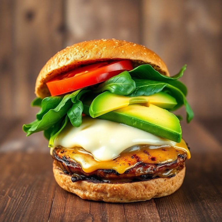 Grilled Portobello Mushroom Swiss Stack