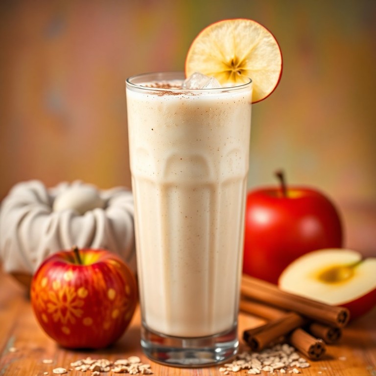 Smoothie Energético de Aveia e Maçã com Toque de Leite Condensado