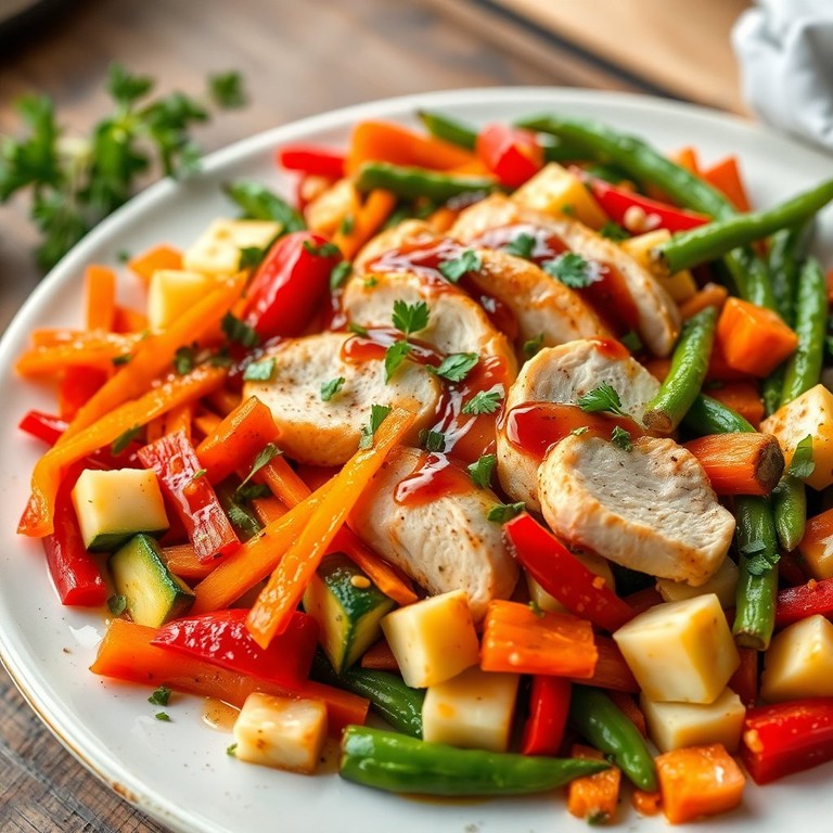 Émincé de Poulet aux Légumes Croquants