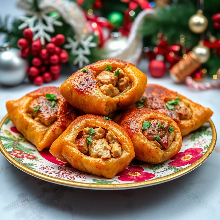 Carimanolas de Navidad con Relleno de Pollo