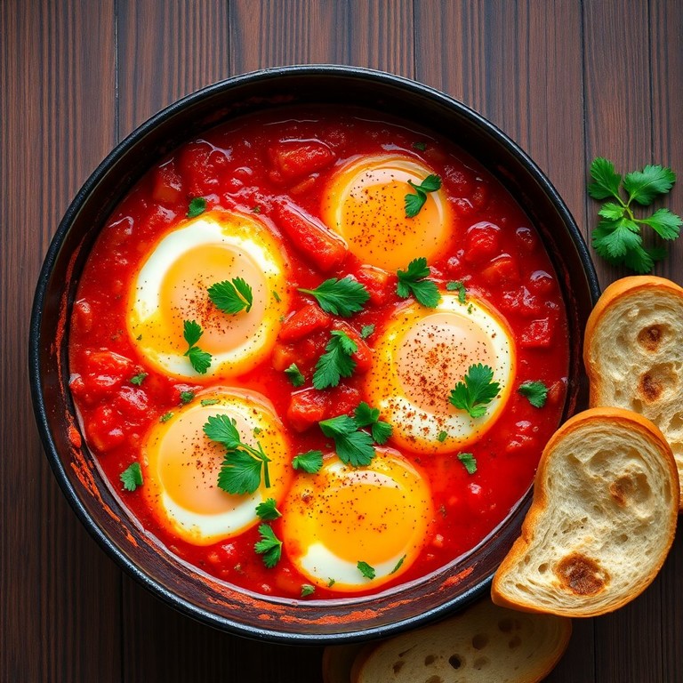 Shakshuka Mediterrânea com Pimentos e Ervas Frescas