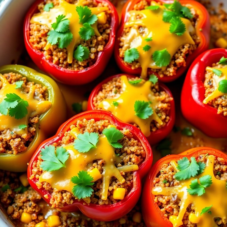 Zesty Beyond Beef Stuffed Peppers