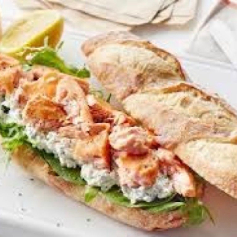 Salmon cottage sandwich