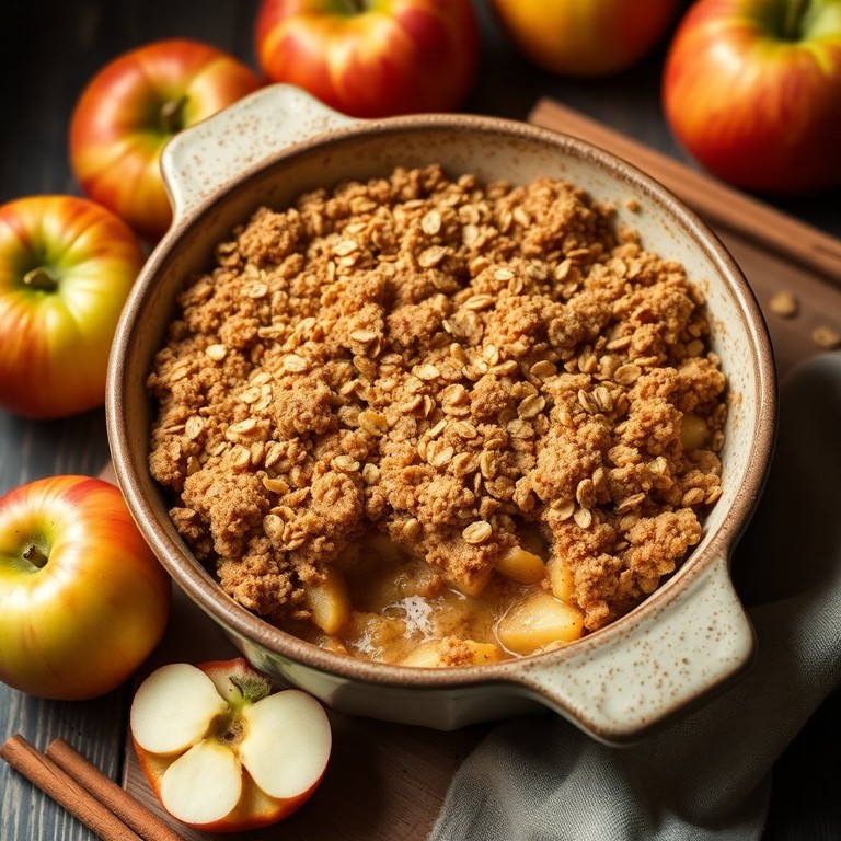 Gezonde Kruidige Appel Crumble met Havermout