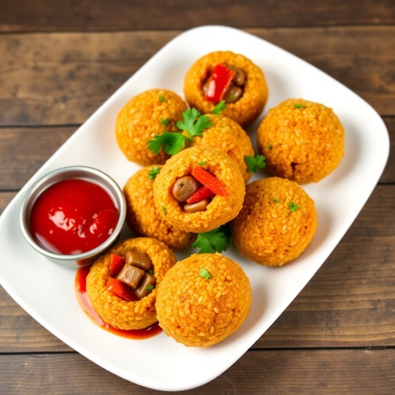 Spicy Sausage and Peppers Arancini