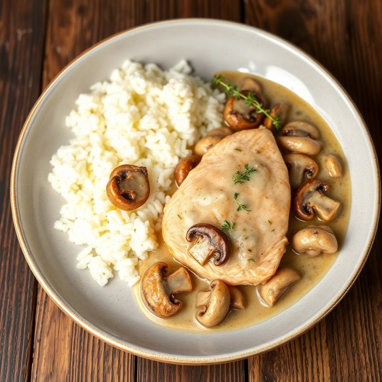 Hähnchenbrust à la Champignon mit cremiger Weißwein-Sauce - Mr. Cook