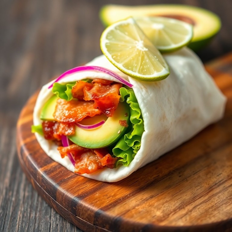 Wrap de Bacon Crocante e Abacate
