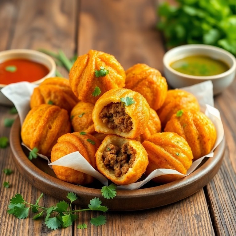Bolinho de Batata com Carne Moída