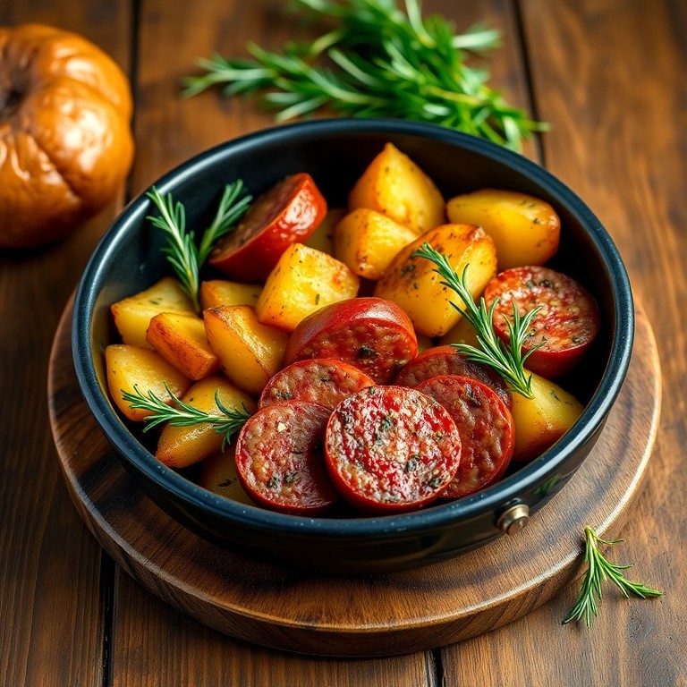 Batata Rústica com Linguiça Toscana