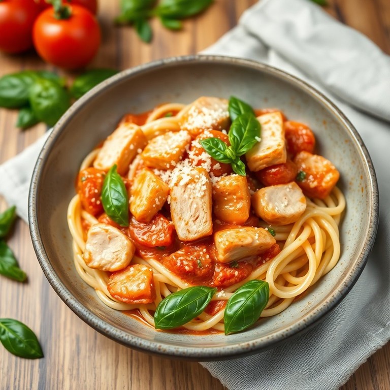 Creamy Tomato Basil Chicken Pasta