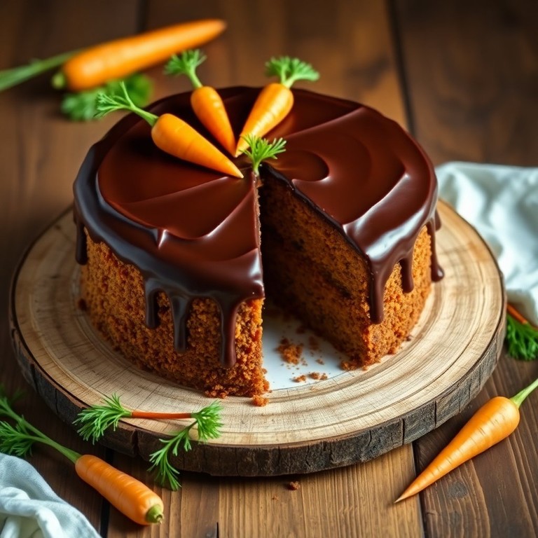 Bolo de Cenoura Sem Glúten com Cobertura de Chocolate