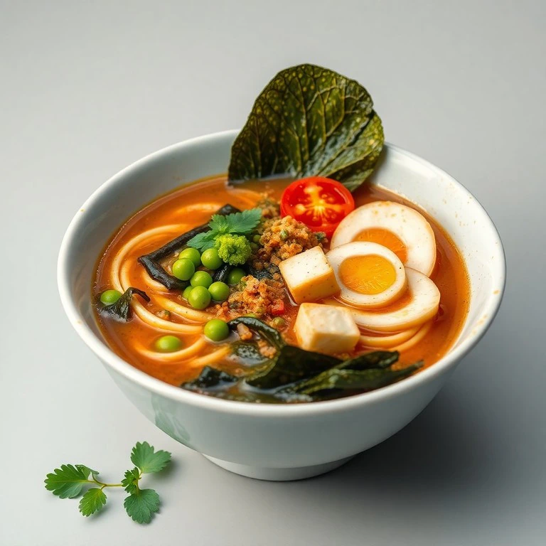 Ramen Végétalien aux Algues et Édamame sans Nouilles