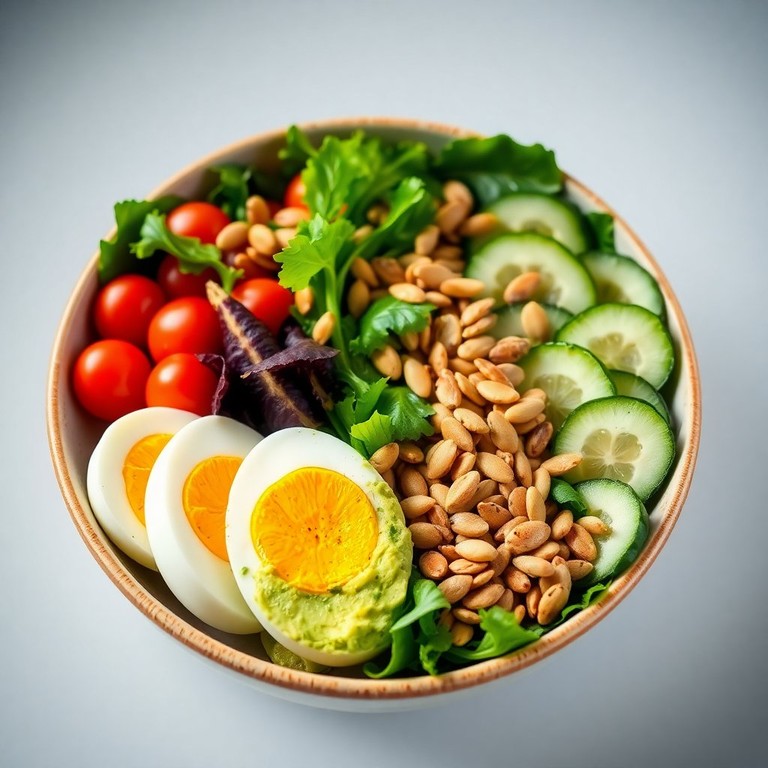Egg and Avocado Power Bowl with Crunchy Seeds