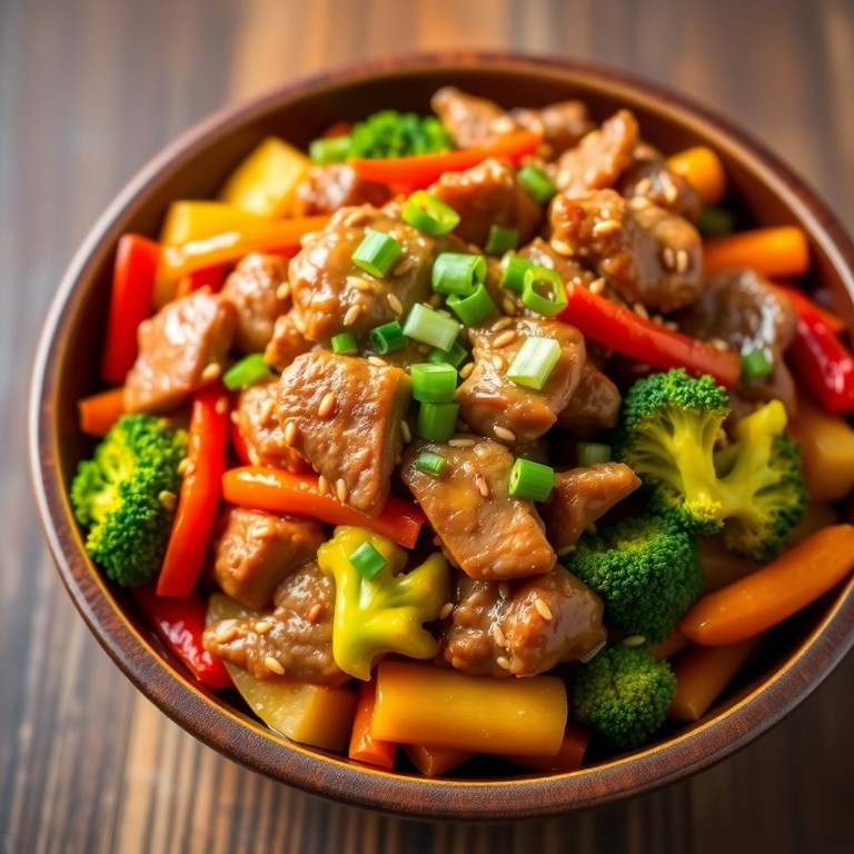 Asiatische Entenpfanne mit Gemüse und würziger Sojasauce