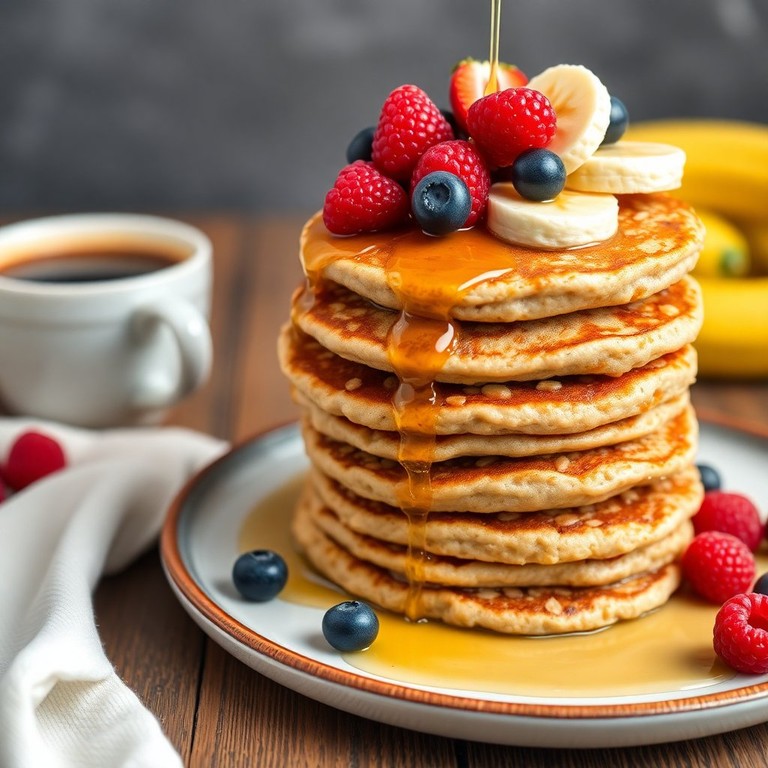 Pancakes de Avena y Plátano Esponjosos