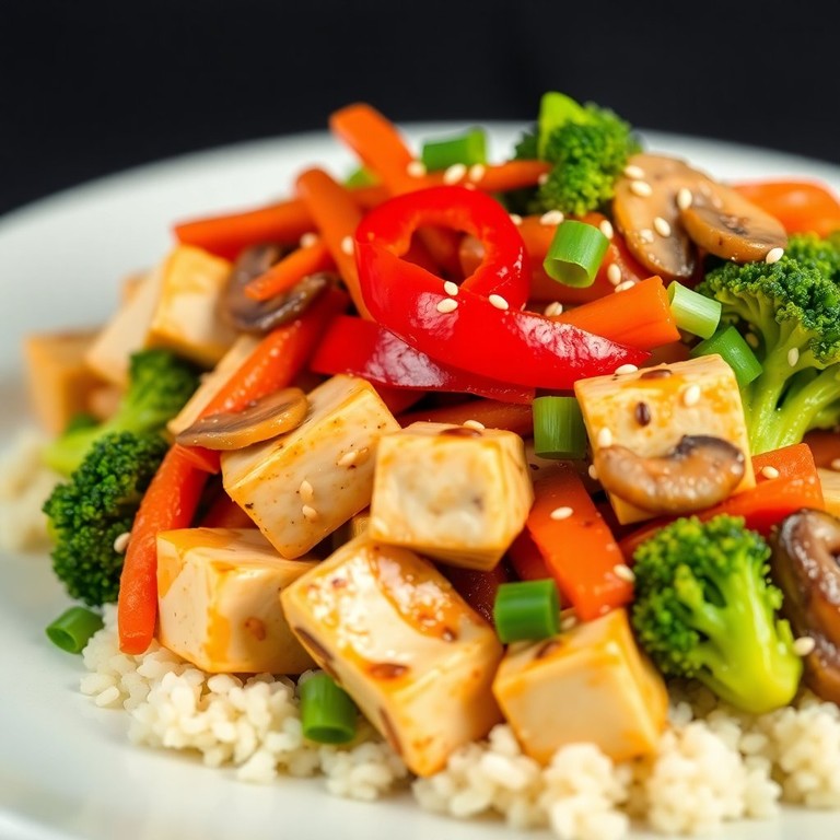 Sauté de tofu et légumes au goût umami