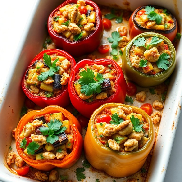Poivrons Farcis aux Légumes d'Été
