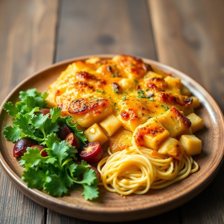 Aardappel-Pompoen Gratin met Spaghetti Pompoen
