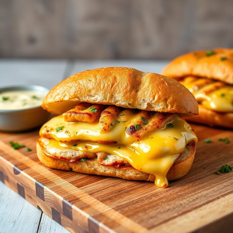 Cheesy Chicken Meltdown Sandwich