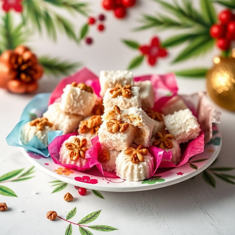 Pastillas de Navidad de Coco y Nuez