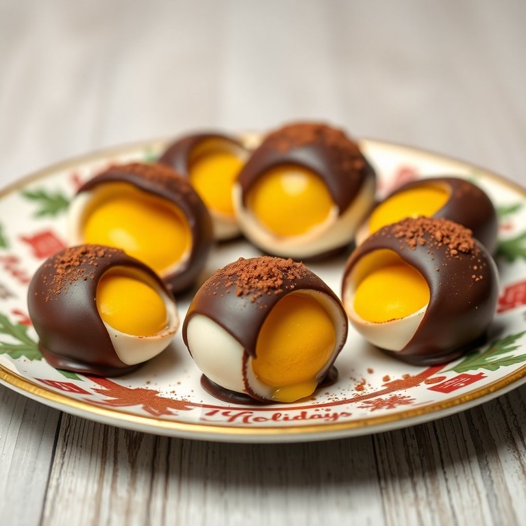 Yemas de Navidad con Chocolate