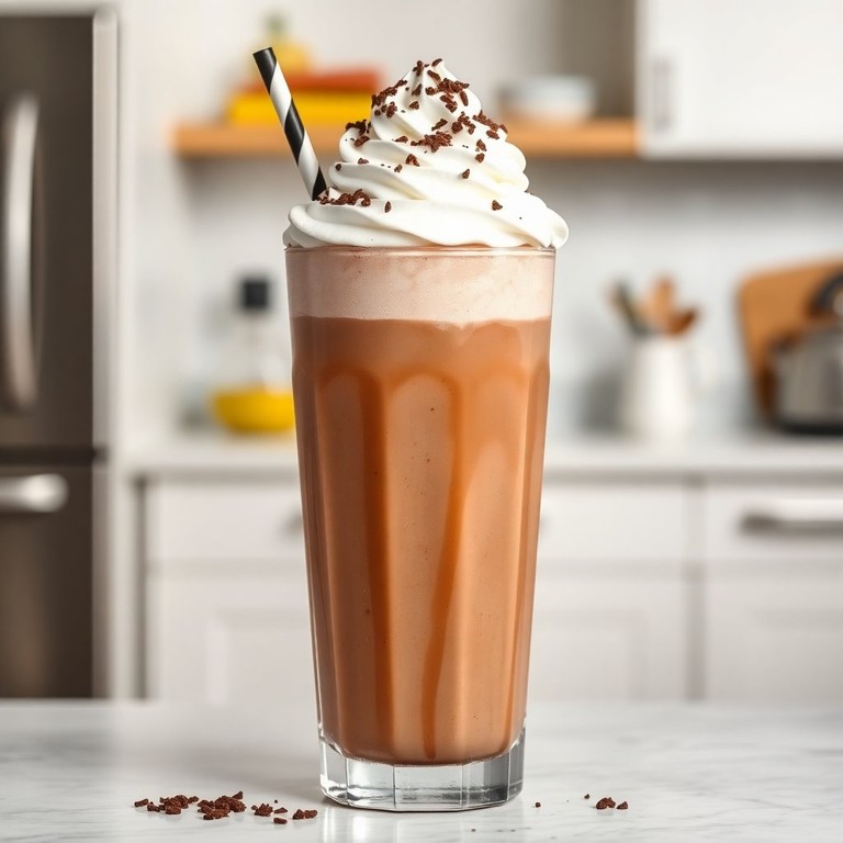 Milkshake Gelado de Chocolate com Leite