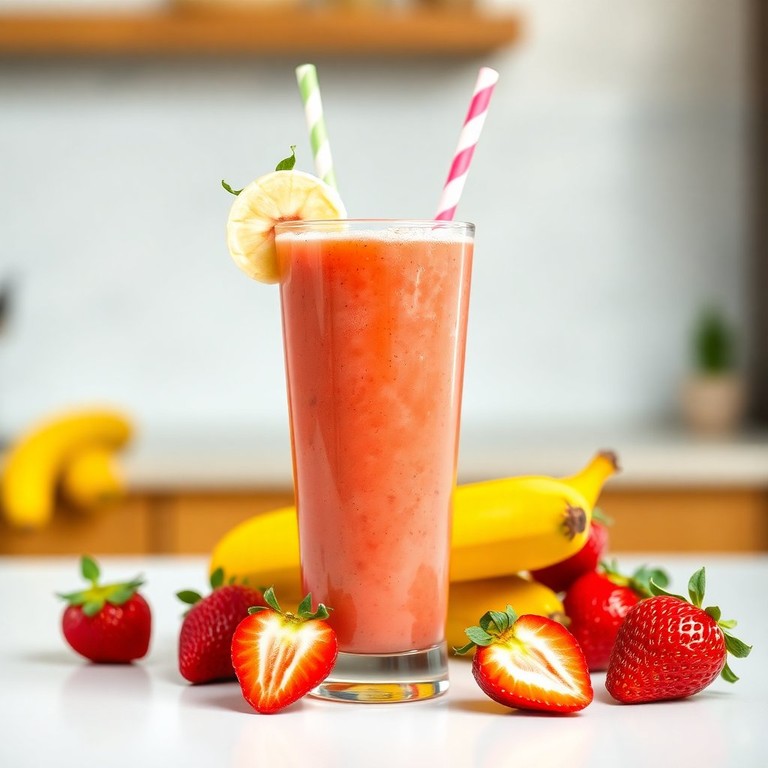 Smoothie Energético de Morango e Banana com Proteínas