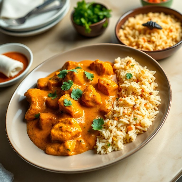 Romige Butter Chicken met Kruidige Rijst