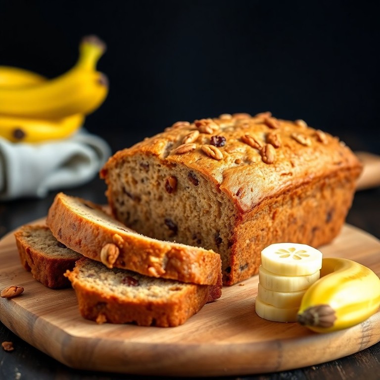 Pan de Plátano Saludable con Frutos Secos