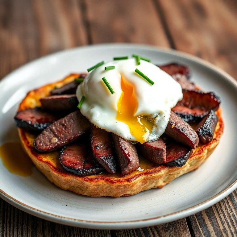 Pain Perdu au Steak et Oeuf Bénédicte