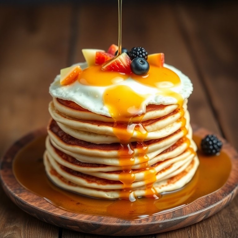 Sunny-Side-Up Pancake Stack