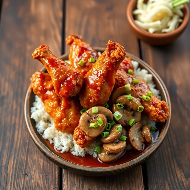 Alitas Crujientes con Salsa Agridulce y Champiñones - Mr. Cook