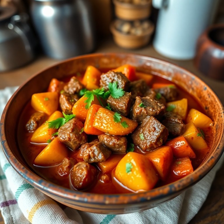 Carne de Panela ao Estilo Mineiro com Cenoura e Batata