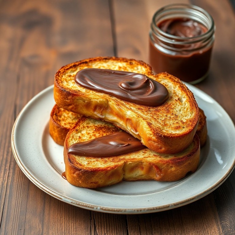Pain Perdu au Pain Complet et Pâte à Tartiner