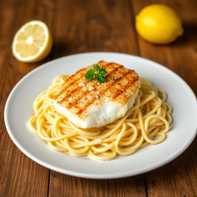 Talharim Al Limone com Tilápia Grelhada