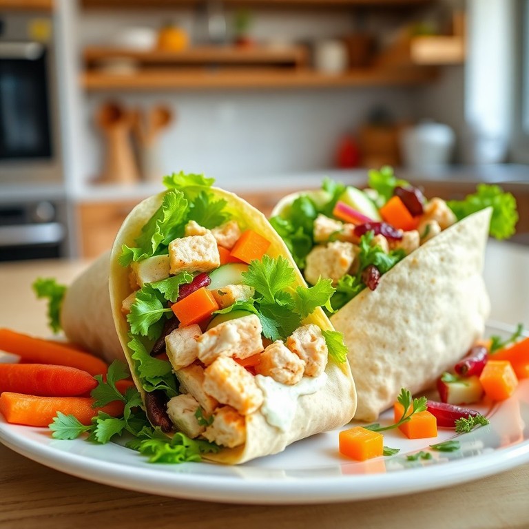 Wrap de Pollo y Verduras con Philadelphia
