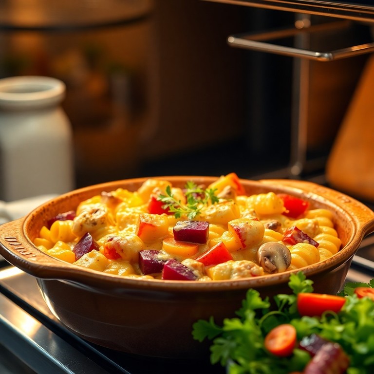 Creamy Chicken and Vegetable Pasta Bake