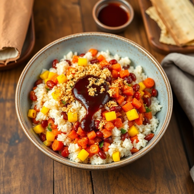 Riz aux Lentilles Rouges au Maïs Grillé