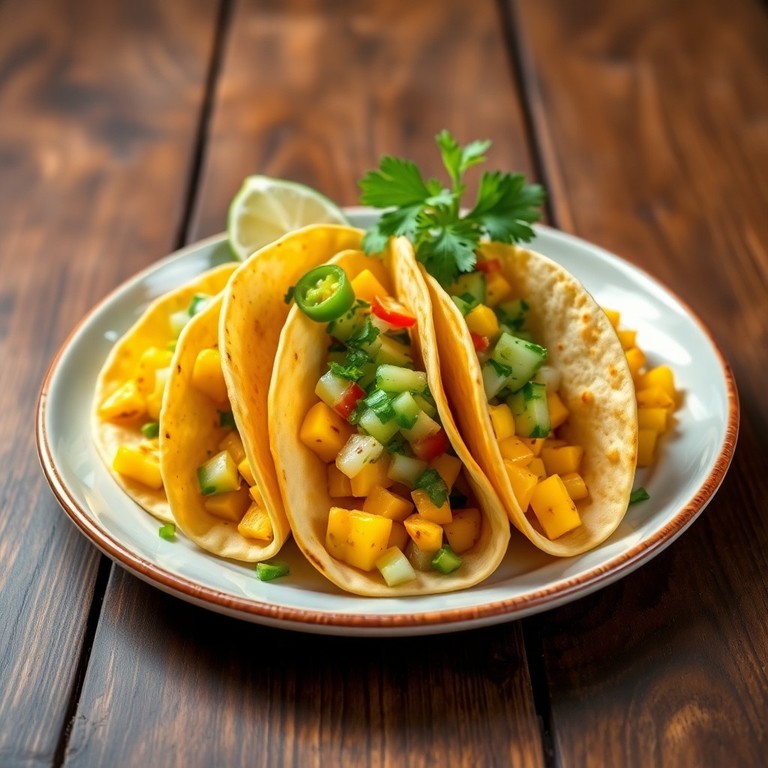 Tacos de Maïs avec Salsa de Concombre