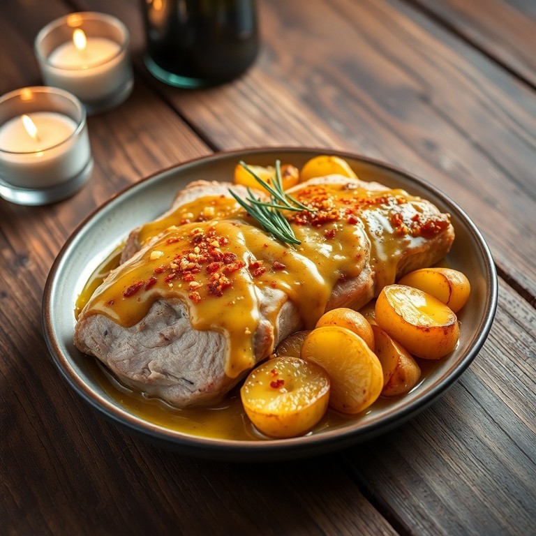 Filetes de Lomo al Horno con Salsa de Vino Blanco